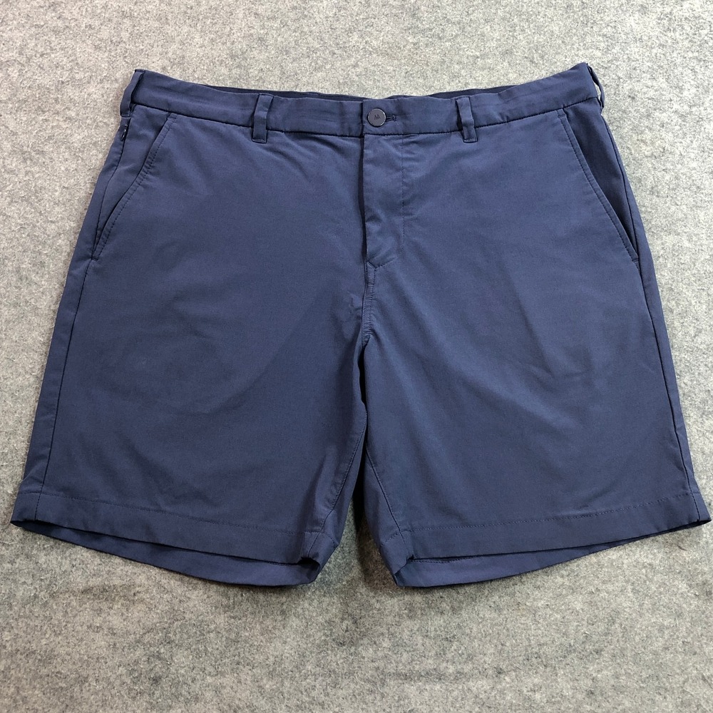 Mizzen+Main Mens Helmsman Shorts 36 Navy Blue Performance Stretch Chino